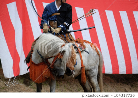 Yabusame held at Takateru Shrine in Hirosaki City, Aomori Prefecture Yabusame held at Takateru Shrine in Hirosaki City, Aomori Prefecture 104317726