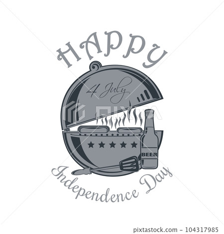 Independence Day design. Fourth of July with barbecue 104317985