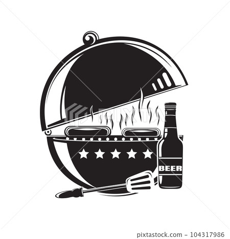 BBQ grill logo icon. Barbecue. Grilled meat 104317986