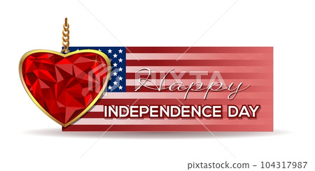 USA Independence Day banner. Fourth of July 104317987