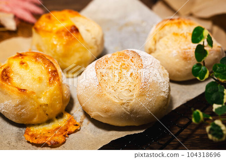 baked french bread baked french bread 104318696