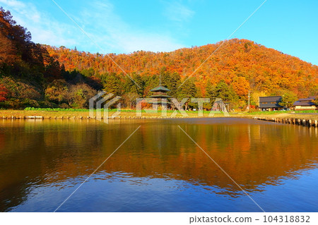 Akutsu Hachiman Shrine Autumn Leaves Akutsu Hachiman Shrine Autumn Leaves 104318832