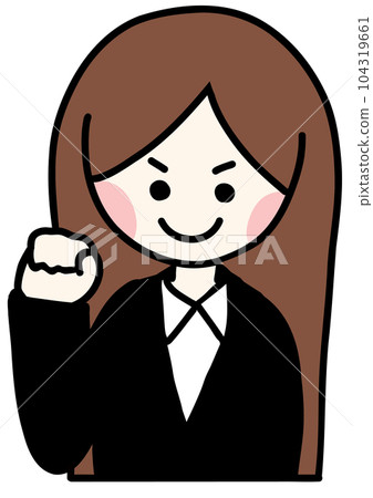 A woman in a loose character-style suit with a goo hand (strong) 104319661