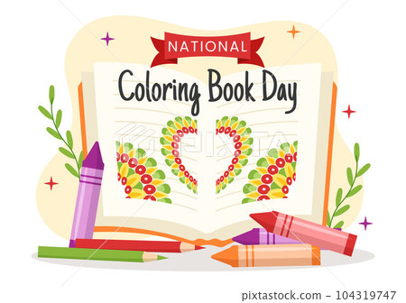 National Coloring Book Vector Illustration on 2 August with Colored Pencils to Draw Image in Flat Cartoon Hand Drawn Background Templates 104319747