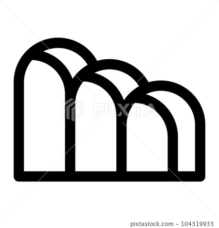 代表山脈的線條樣式圖標 104319933