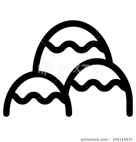 代表山脈的線條樣式圖標 104319935