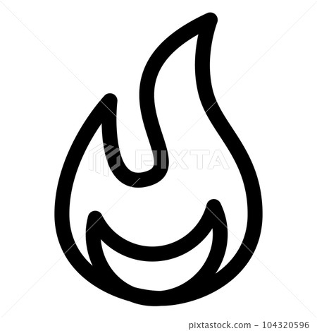 line style icon representing flame line style icon representing flame 104320596