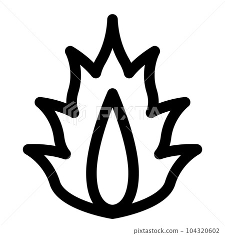 line style icon representing flame 104320602