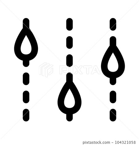 代表水、雨、滴和滴的線條樣式圖標 代表水、雨、滴和滴的線條樣式圖標 104321058