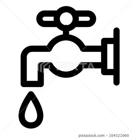 代表水、水龍頭和飲用水的線條樣式圖標 代表水、水龍頭和飲用水的線條樣式圖標 104321060