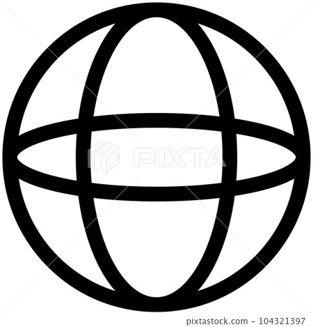 Line style icons representing cubes, circles and spheres Line style icons representing cubes, circles and spheres 104321397