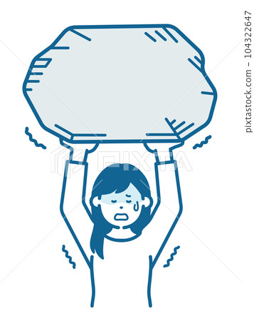 舉起石頭的女人 104322647