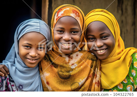 Beautiful smiles of children living in poor countries 104322765