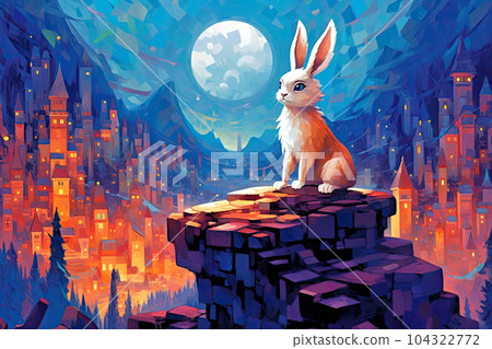 小白兔看月亮 104322772