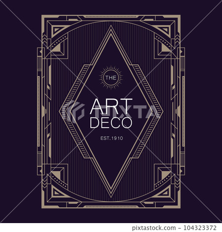 art deco retro badge logo design vector illustration 104323372