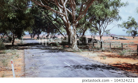 The open road in Kimberly of Western Australia 104324221