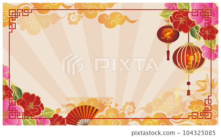 luxury chinese style frame border background 104325085
