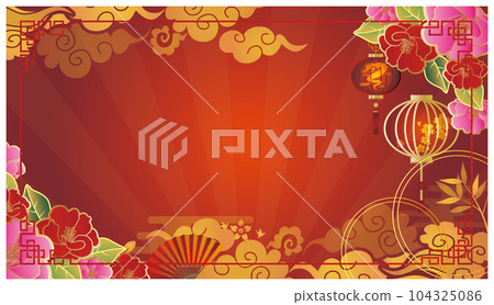 奢華中國風框架邊框背景 104325086