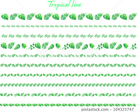 Tropical leaf line set. 104325747