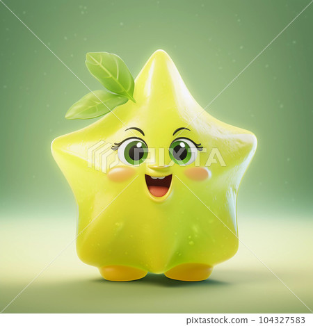 Cute Starfruit Happy Cartoon Character 104327583
