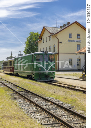 Narrow gauge railway Jindrichuv Hradec to Nova Bystrice, station Nova Bystrice, Czech Republic 104330817