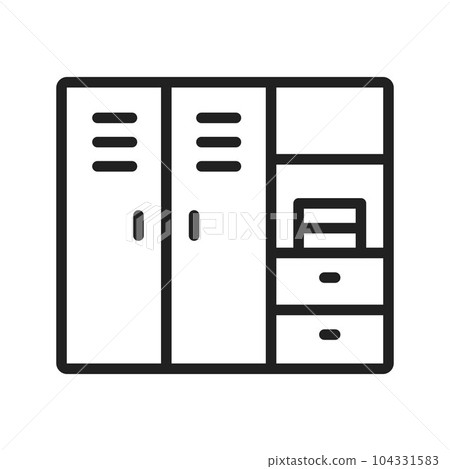 Wardrobe Icon Image. 104331583