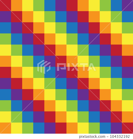 Vector seamless pattern of lgbt chessboard texture 104332192