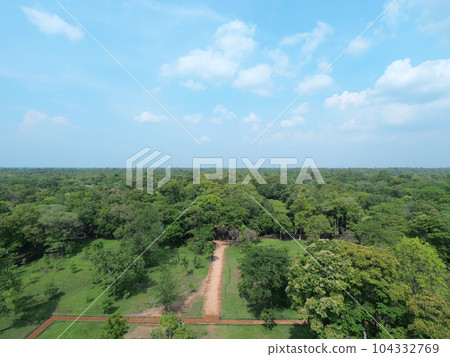 Cambodia Koh Kay Ruins View from the top of the pyramid 104332769
