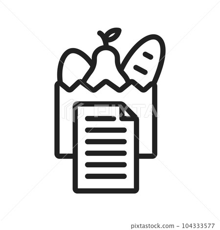 Shopping List Icon Image. 104333577