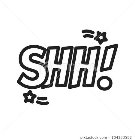Shh Icon Image. 104333592