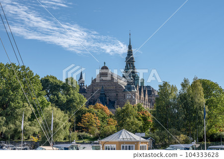 architecture of the Nordic Museum or Nordiska museet, located on Djurgarden island in Stockholm, Sweeden architecture of the Nordic Museum or Nordiska museet, located on Djurgarden island in Stockholm, Sweeden 104333628