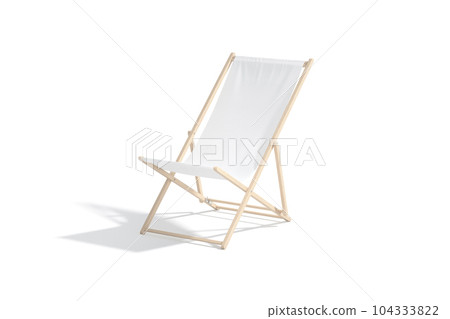 Blank white folding beach chair mock up, side view 104333822