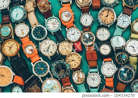 Wrist watches collage with copy space 104334270