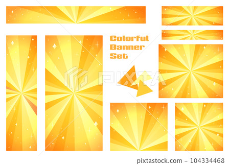 Banner set_concentrated line_orange 104334468