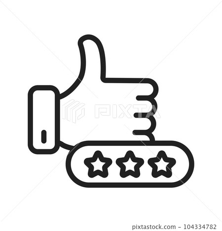 Positive Review Icon Image. 104334782