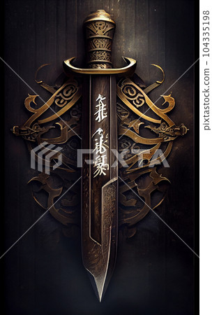 Chinese traditional double sword Chinese traditional double sword 104335198