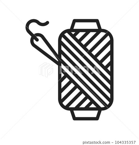 Needle and Thread Icon Image. 104335357