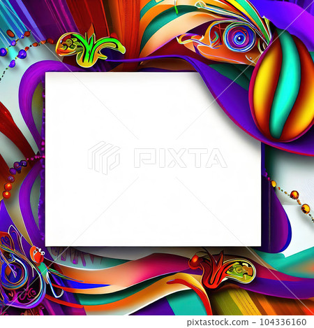 Abstract design of frame with Mardi Gras and Carnival Abstract design of frame with Mardi Gras and Carnival 104336160