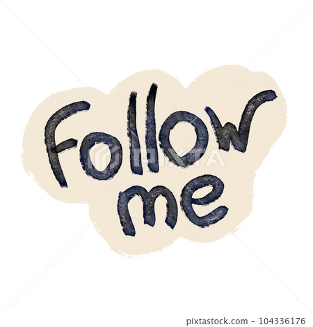 Hand drawn illustration of follow me button sticker label. Design for social media website, funny colorful cartoon style, followers subscribe subscribers art. Hand drawn illustration of follow me button sticker label. Design for social media website, funny colorful cartoon style, followers subscribe subscribers art. 104336176