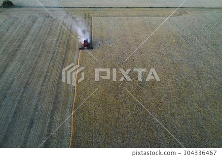 Wheat harvest in the Argentine countryside, La Pampa province, Patagonia, Argentina. Wheat harvest in the Argentine countryside, La Pampa province, Patagonia, Argentina. 104336467