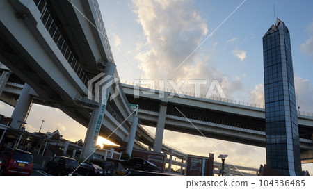 大黑碼頭PA_夕陽的天空 104336485