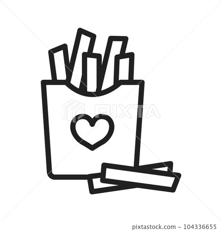 French Fries Icon Image. 104336655