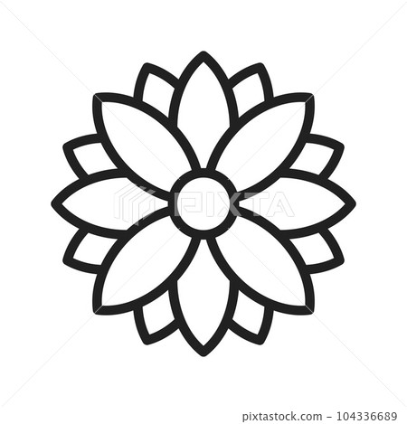 Flower Icon Image. 104336689