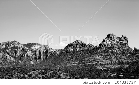 Sedona Red Rock Country Black and white film 104336737