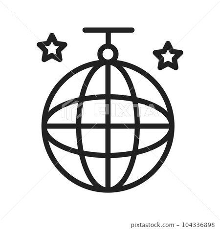 Disco Ball Icon Image. 104336898