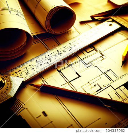 Architecture blueprint & measurement and designer tools 104338062