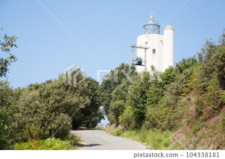 Gorliz lighthouse, cape Villano, gulf of Biscay, Spain 104338181