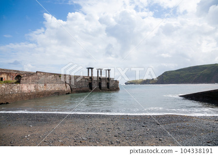 Old abandoned port of the iron mine in Llumeres, Asturias, Spain Old abandoned port of the iron mine in Llumeres, Asturias, Spain 104338191
