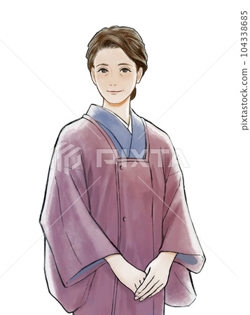 A middle-aged woman wearing a cloak 104338685