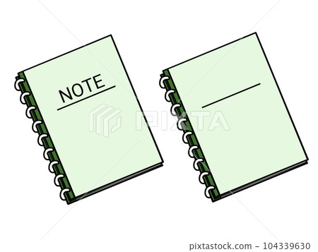 Illustration of a simple ring notebook (with title and without title) 104339630